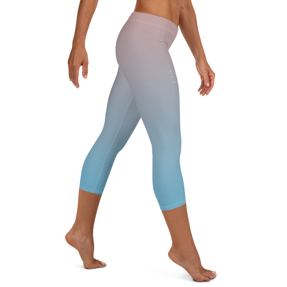 Rose Water FLAKOUT Sport Women's Capri Leggings - FLAKOUT