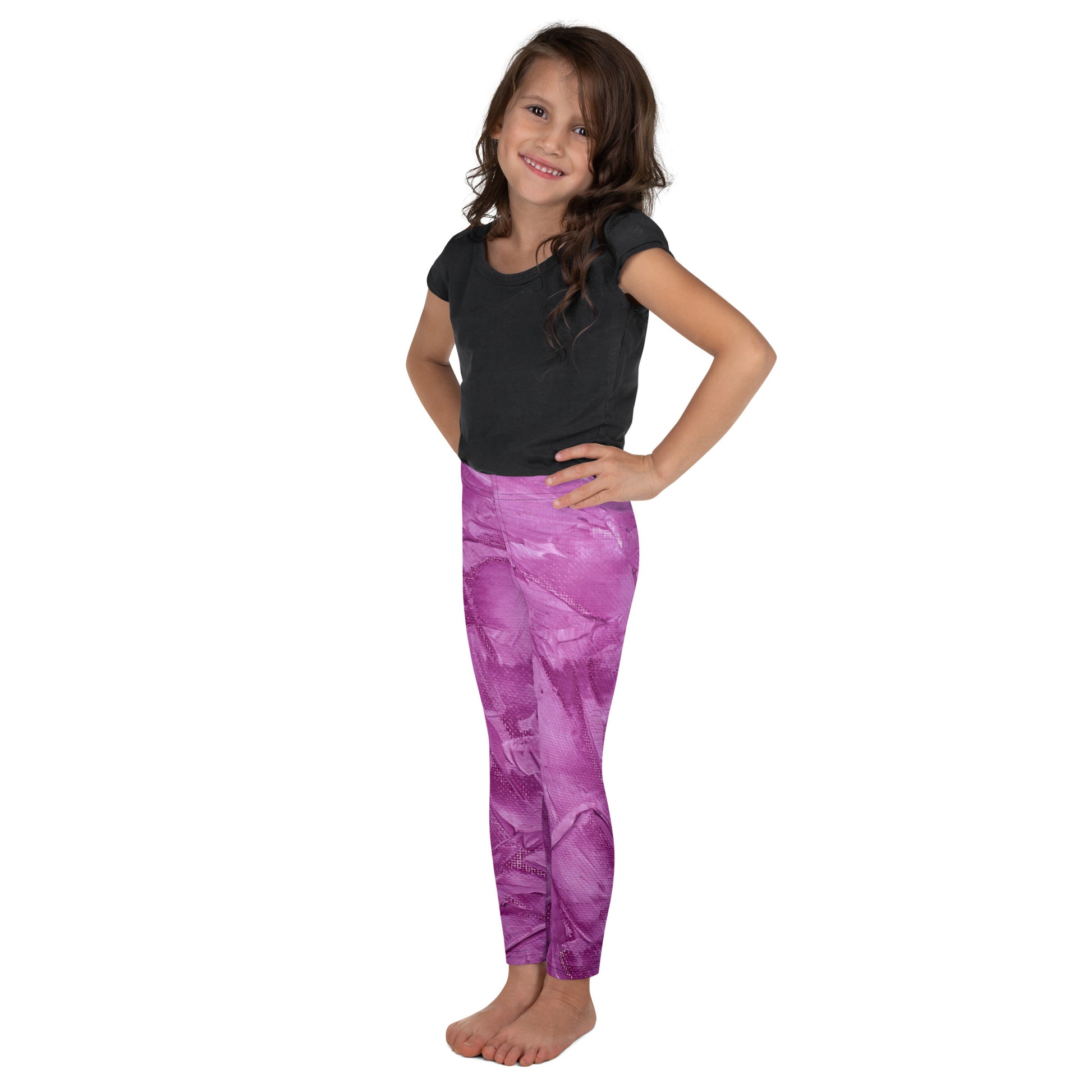 Ebonized Mulberry Girl's Leggings - FLAKOUT