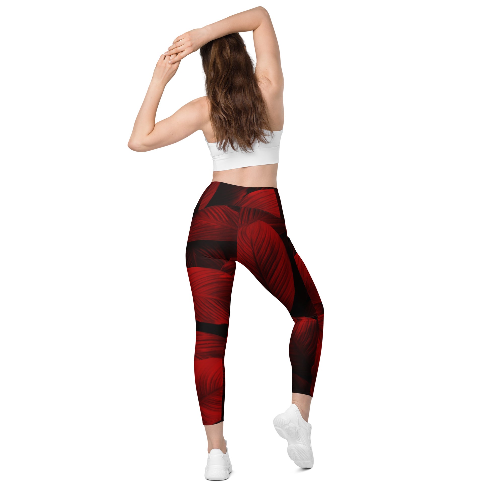 Redveil Women's Recycled Crossover Leggings With Pockets - FLAKOUT