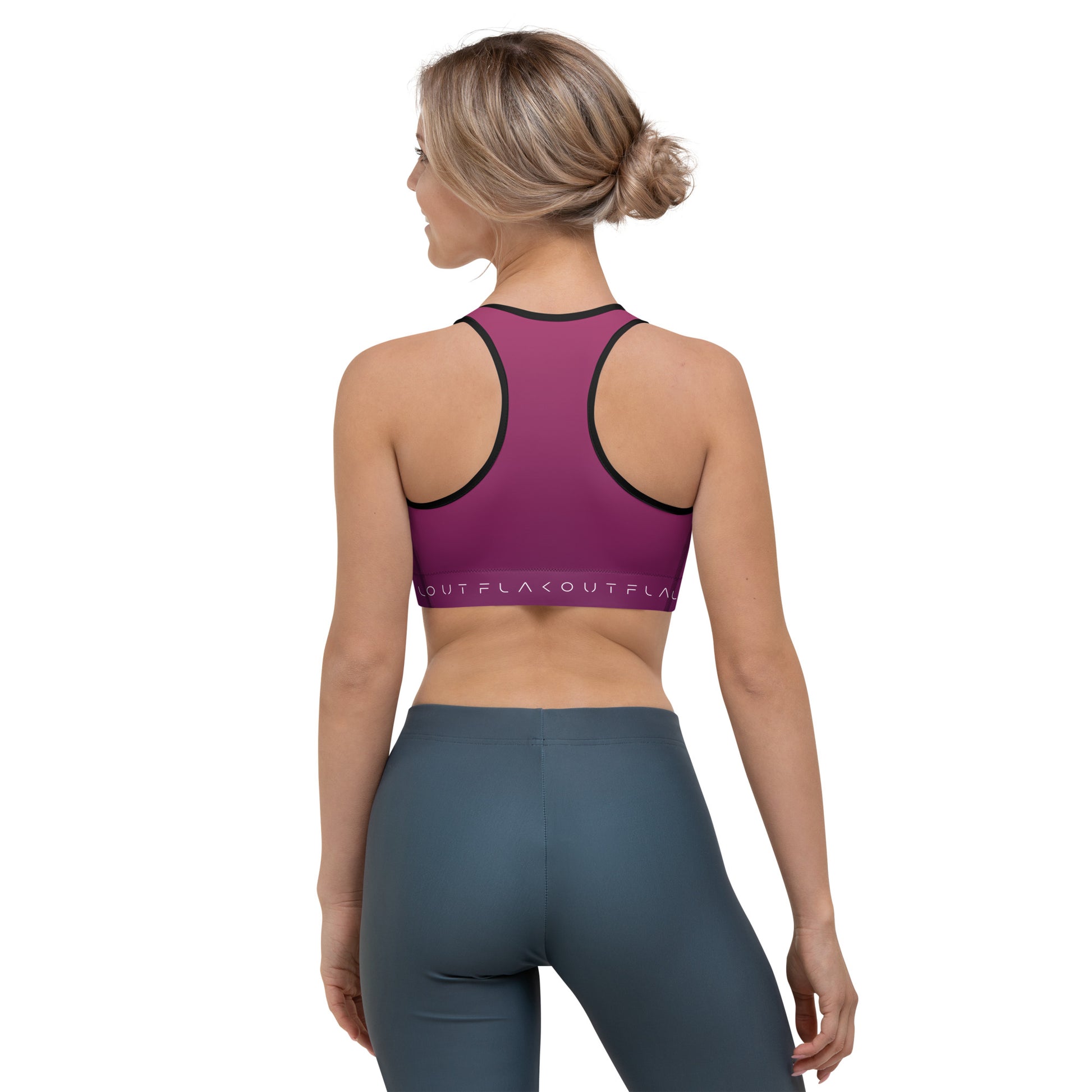 Deep Purple Women's Sports Performance Bra - FLAKOUT