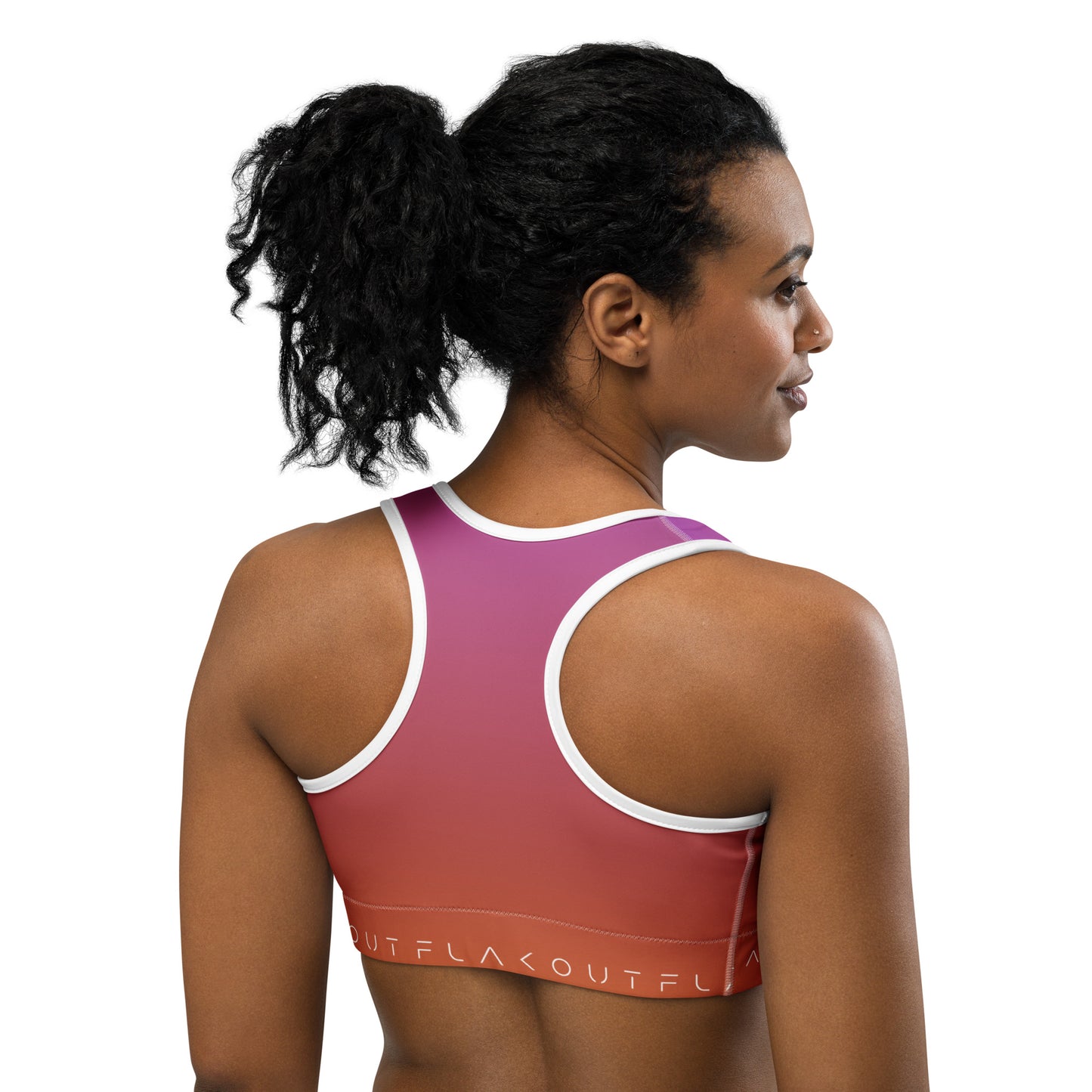 Purple Flame Women's Sports Performance Bra - FLAKOUT