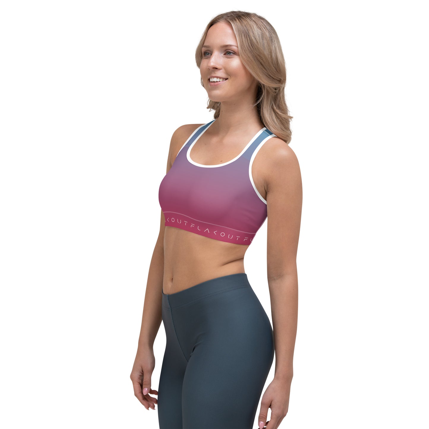 Cherry Sky Women's Sports Performance Bra - FLAKOUT