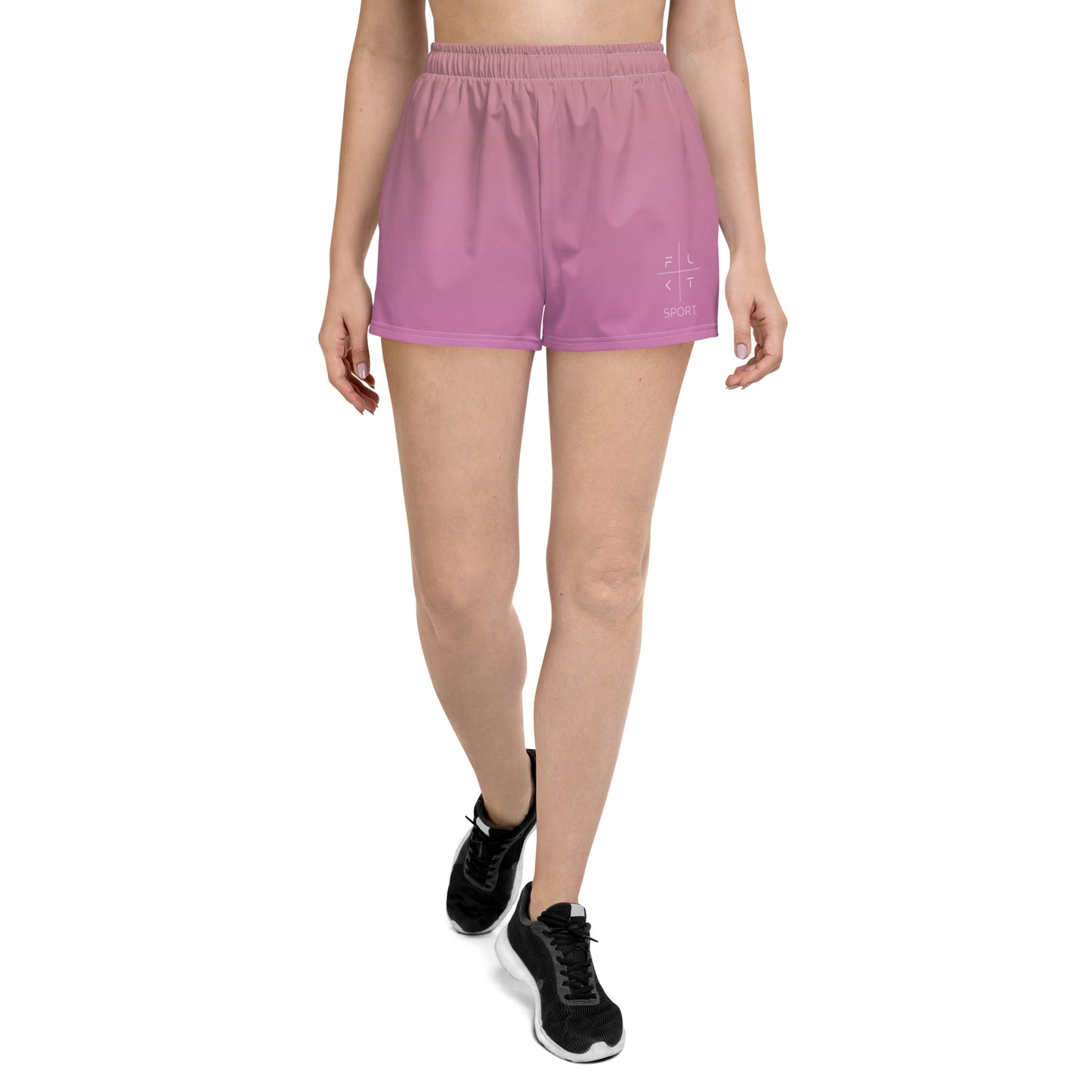 FLAKOUT Sport Rosy Twilight Women’s Recycled Athletic Shorts - FLAKOUT