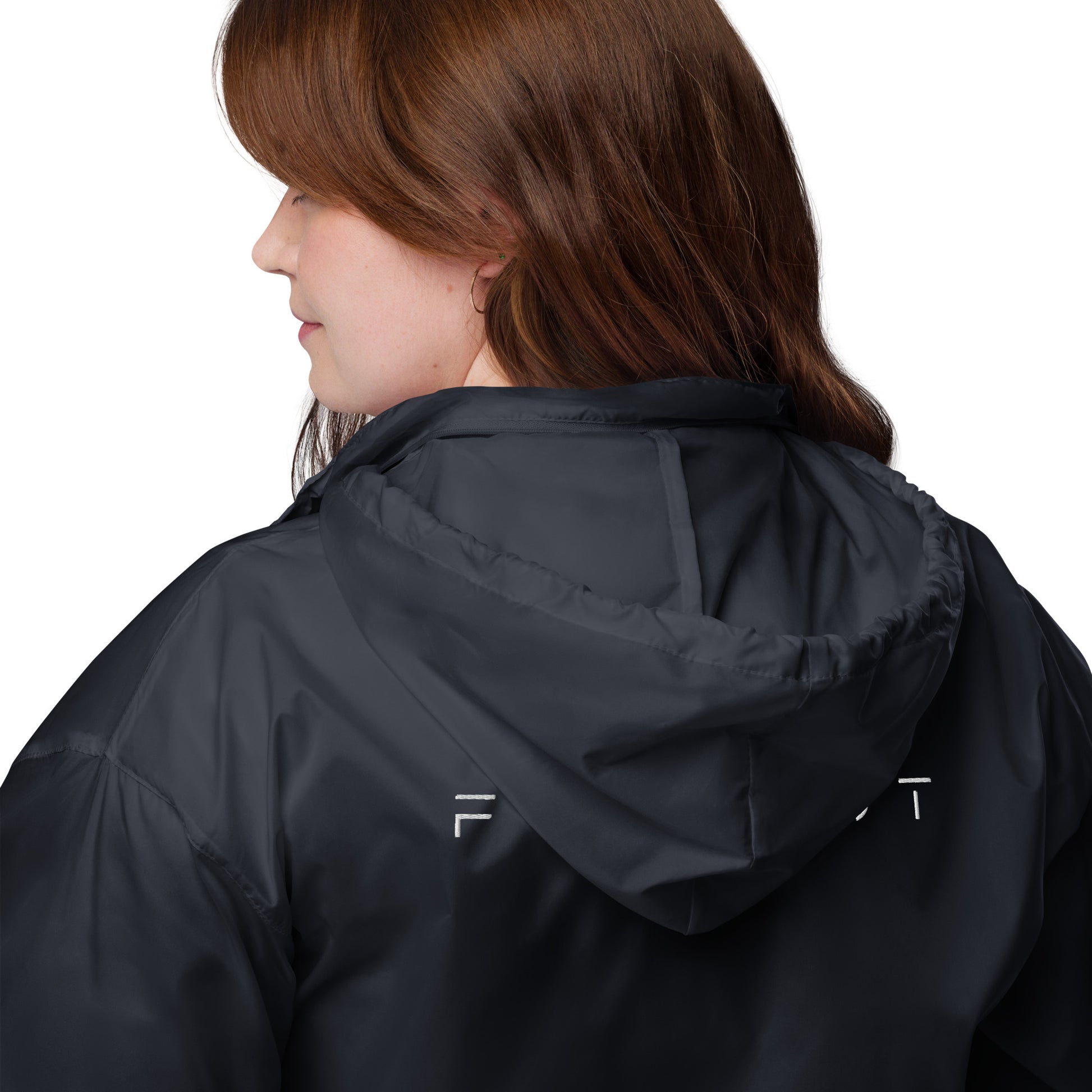 FLAKOUT Logo Embroidered Unisex Packable Windbreaker - FLAKOUT