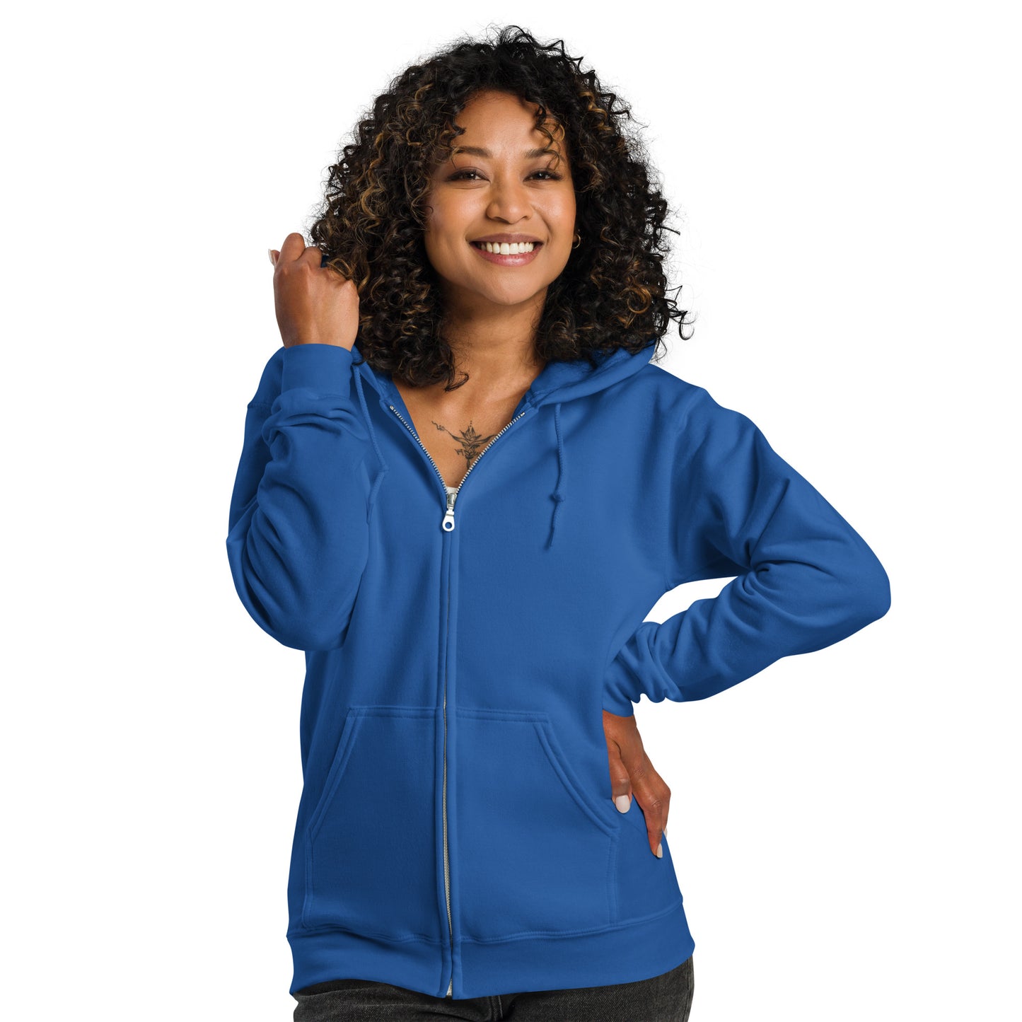 Flakout. Heavy Harmony Fusion Zip Hoodie - Royal - FLAKOUT