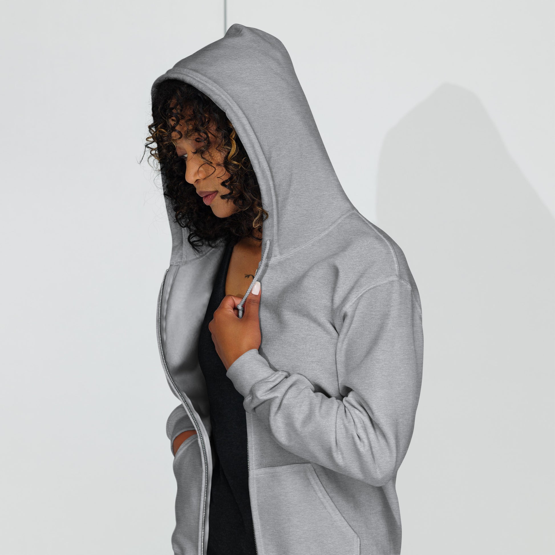 Lunar Eclipsis Heavy Harmony Fusion Zip Hoodie - Sport Grey - FLAKOUT