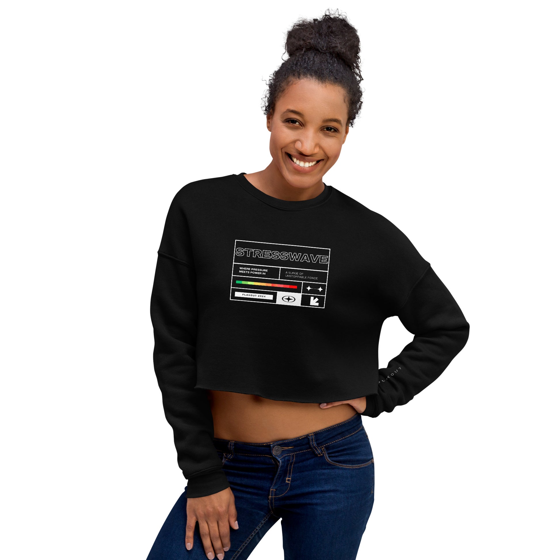 Stresswave Women's Crop Sweatshirt - FLAKOUT