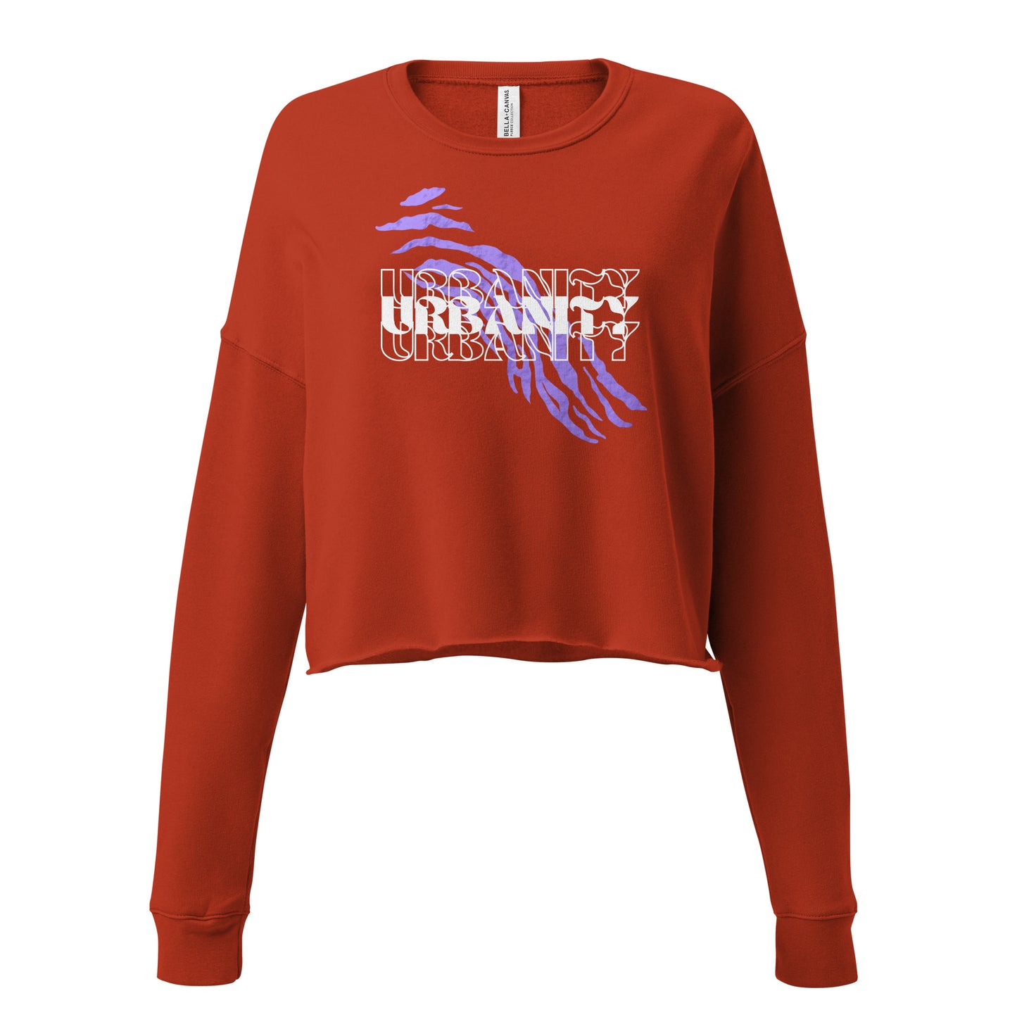 Streetwise Urbanity Women's Crop Sweatshirt - Brick - FLAKOUT