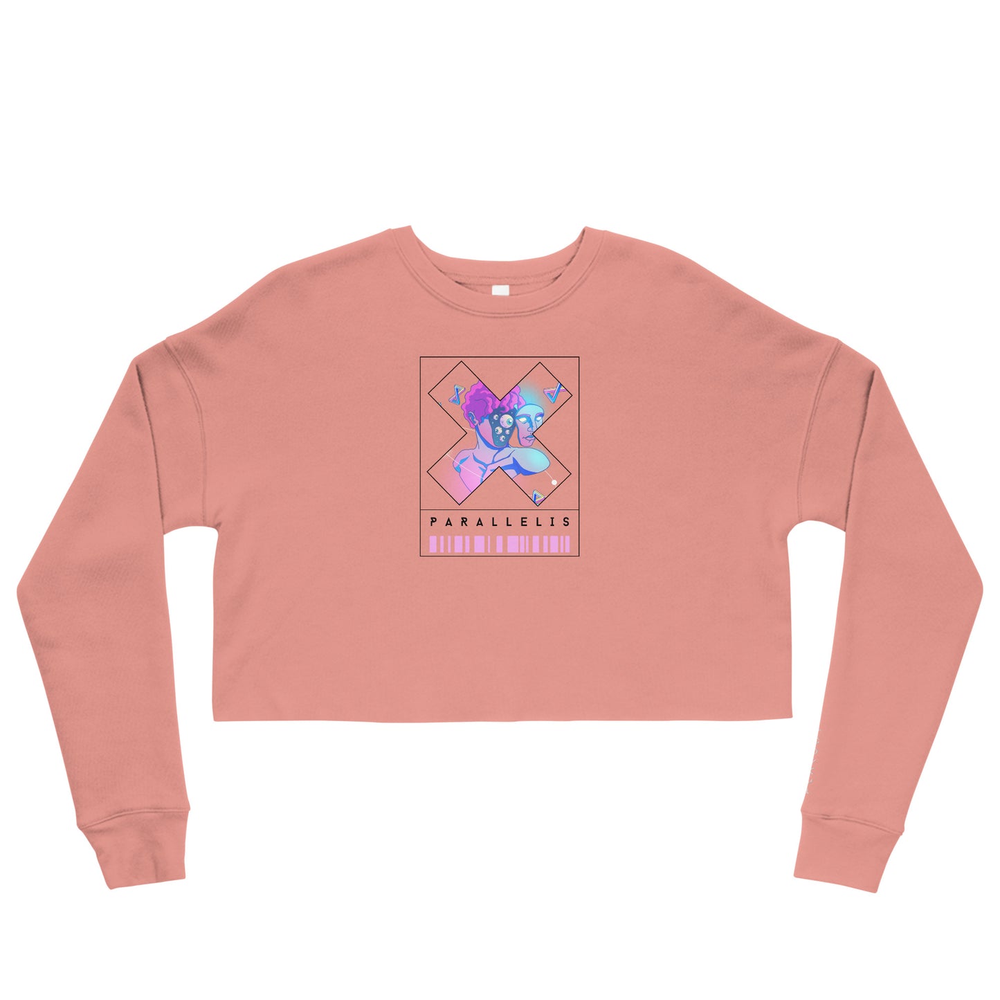 Parallelis Women's Crop Sweatshirt - FLAKOUT