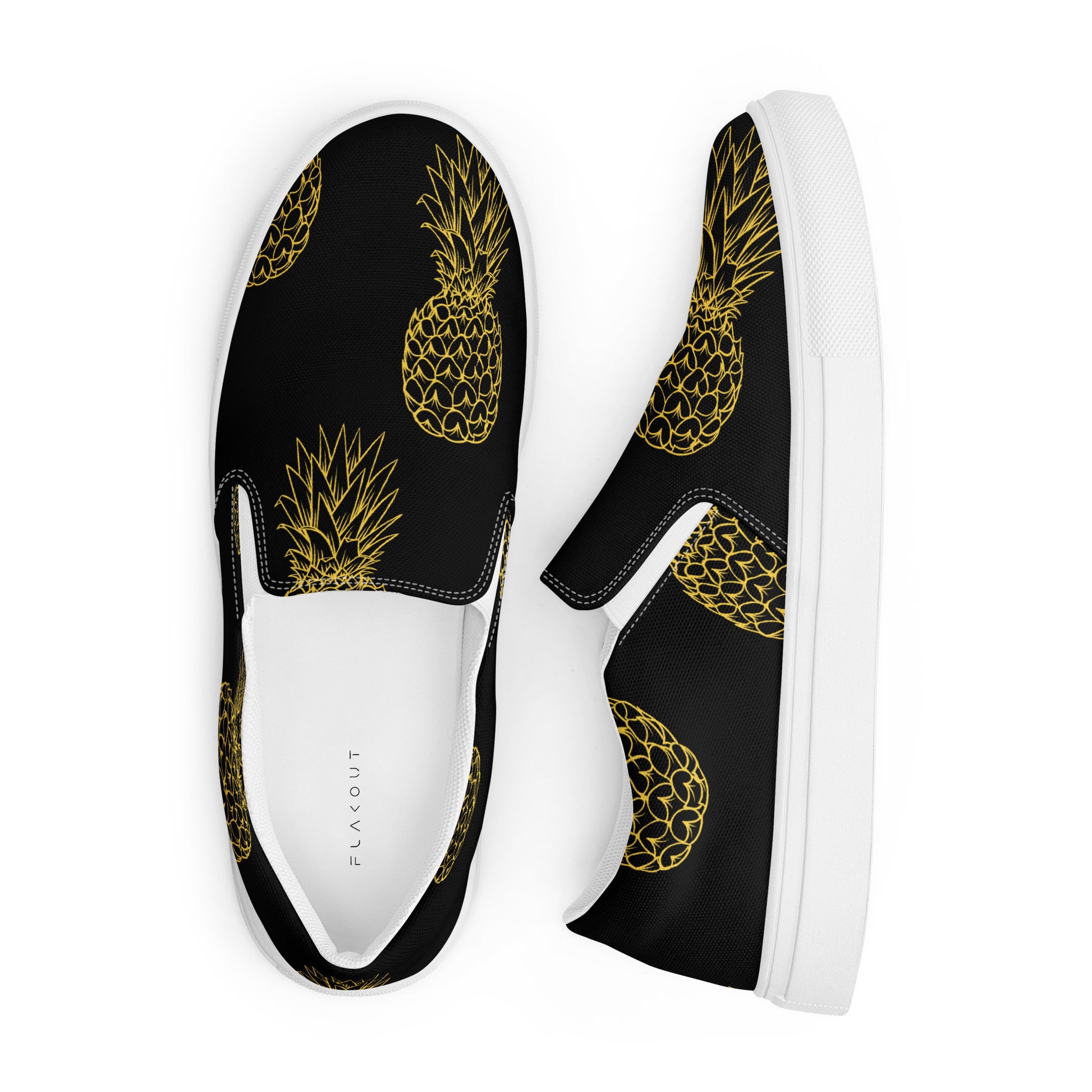 Pineapple Bliss Women's Slip-On Canvas Shoes - FLAKOUT