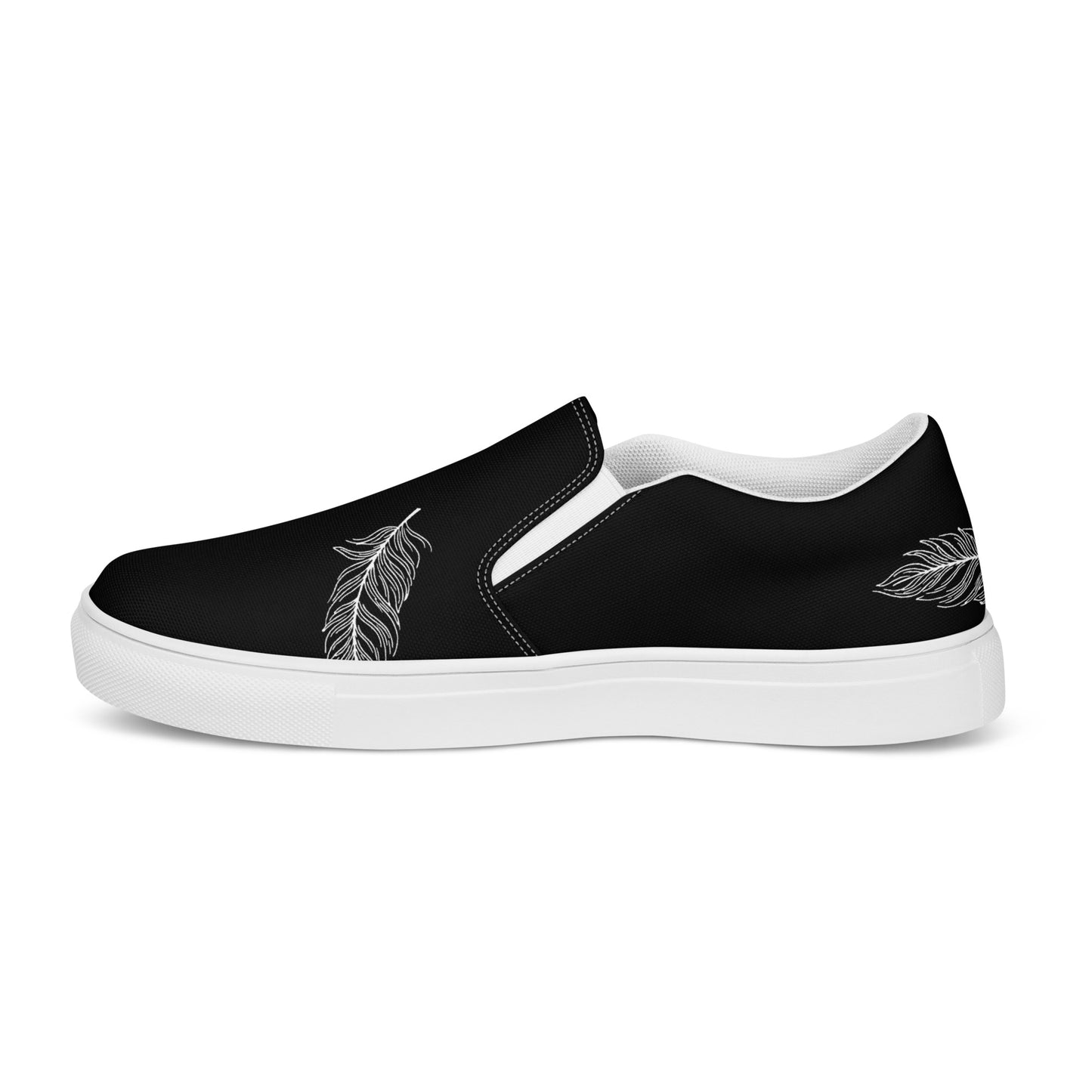 Ethereal Plumes Women’s Slip-On Canvas Shoes - FLAKOUT