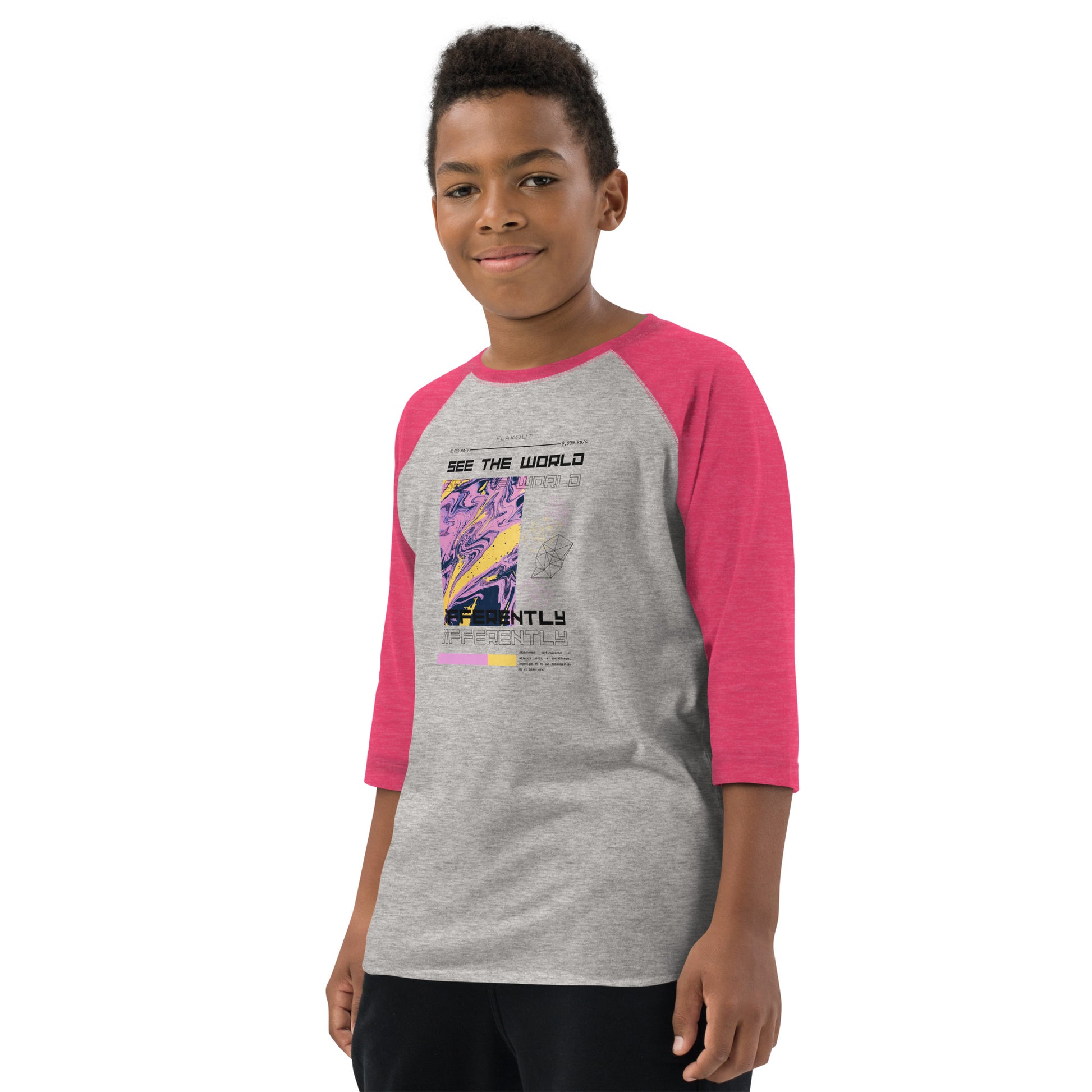 Divergent Horizon See The World Differently Kid's Long Sleeve Shirt - FLAKOUT