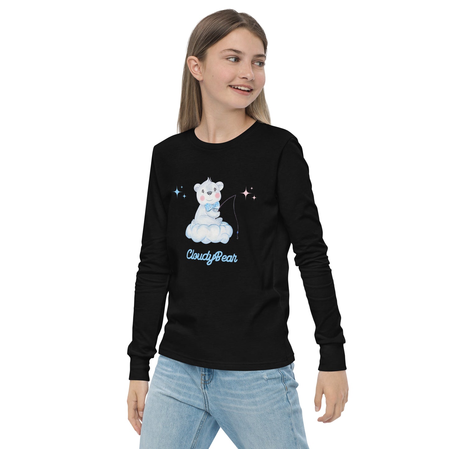 CloudyBear Girl's Long Sleeve Tee - FLAKOUT