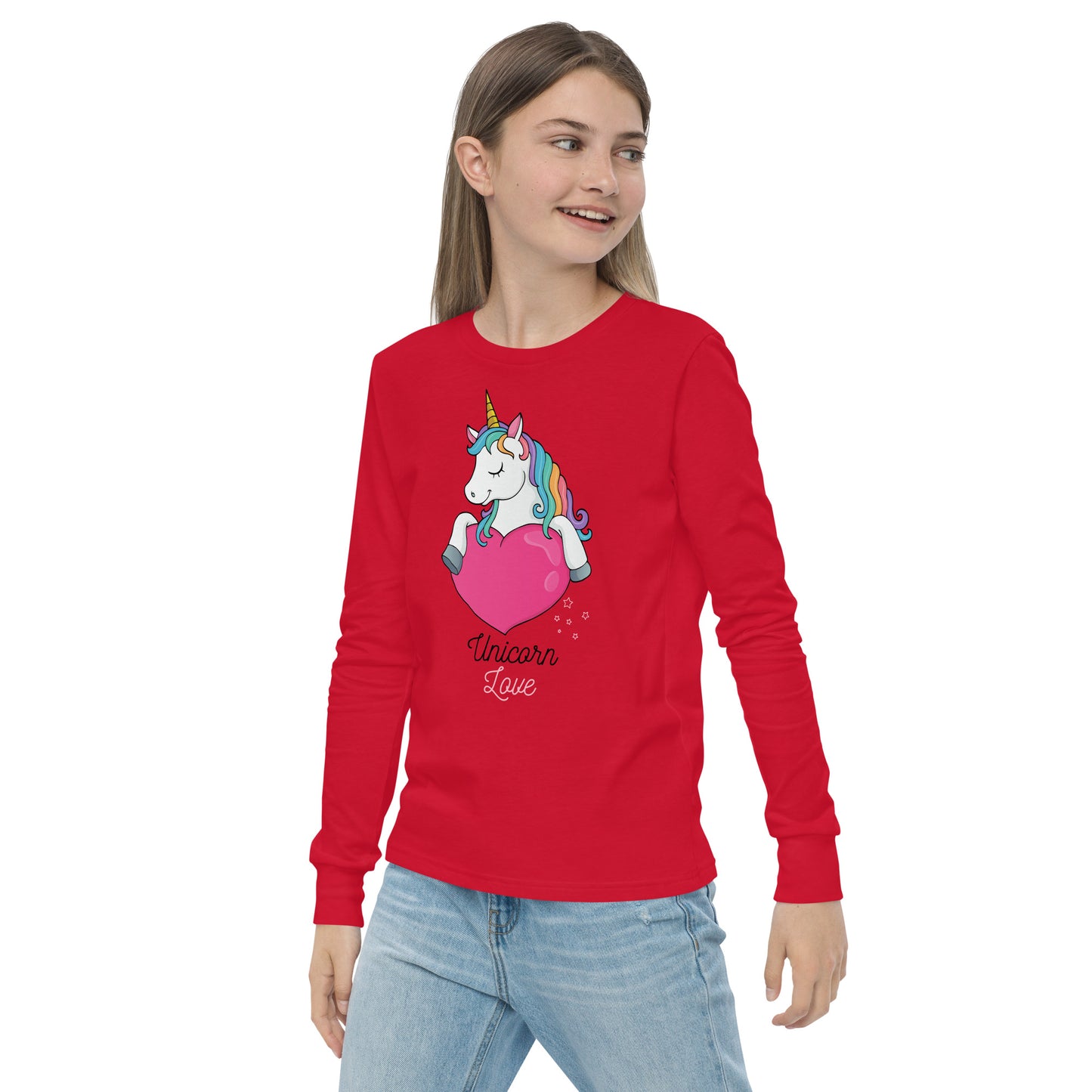 Unicorn Love Girl's Long Sleeve Tee - FLAKOUT