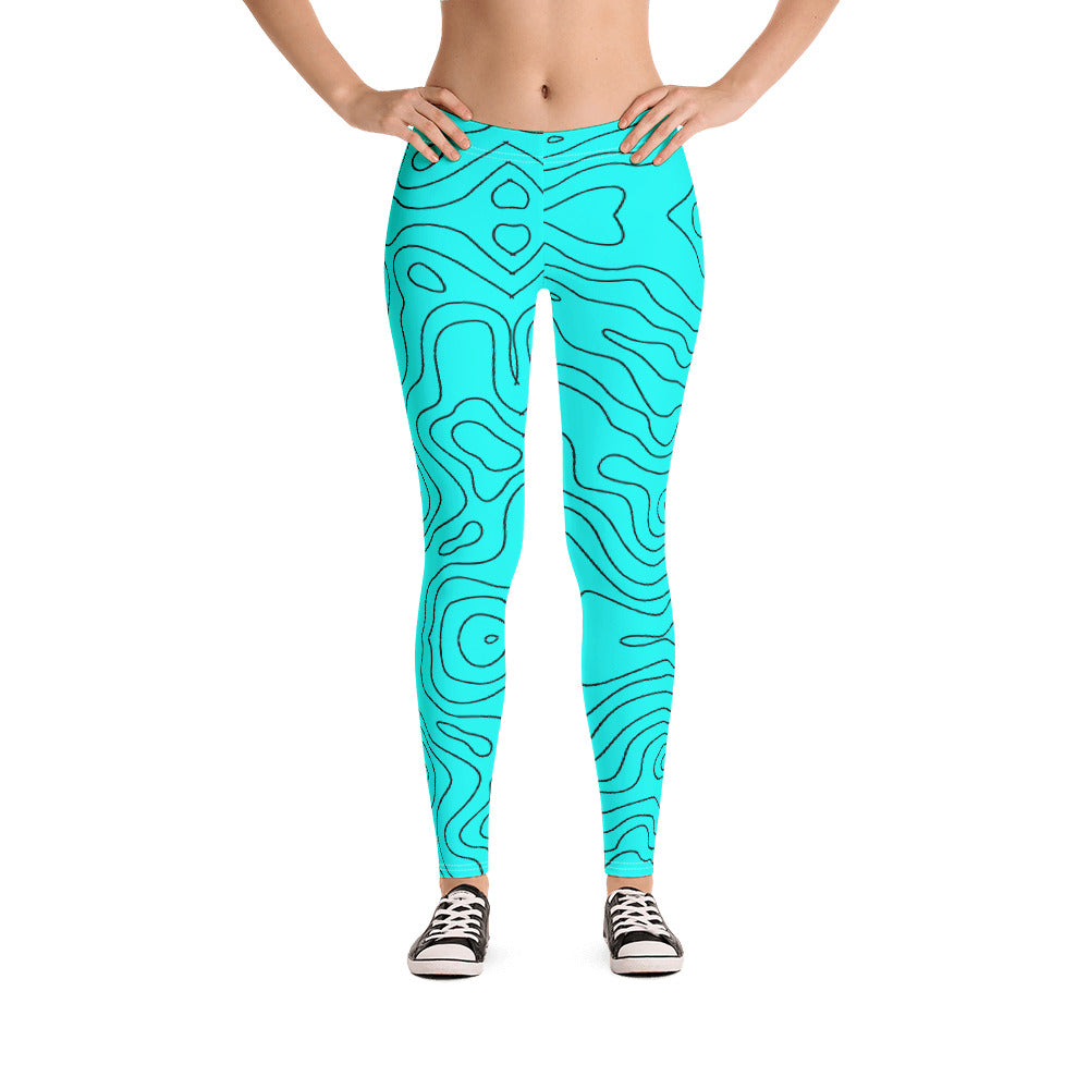 Blue Abyss Women's Leggings - FLAKOUT