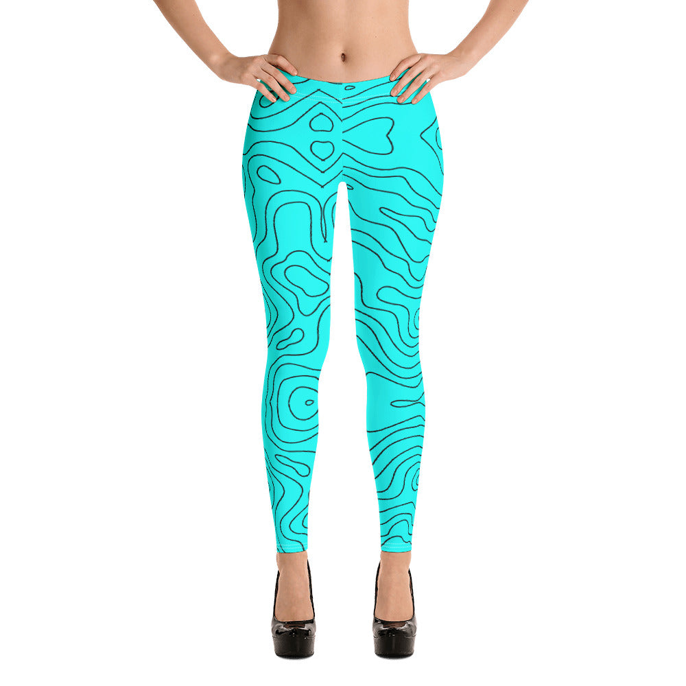 Blue Abyss Women's Leggings - FLAKOUT