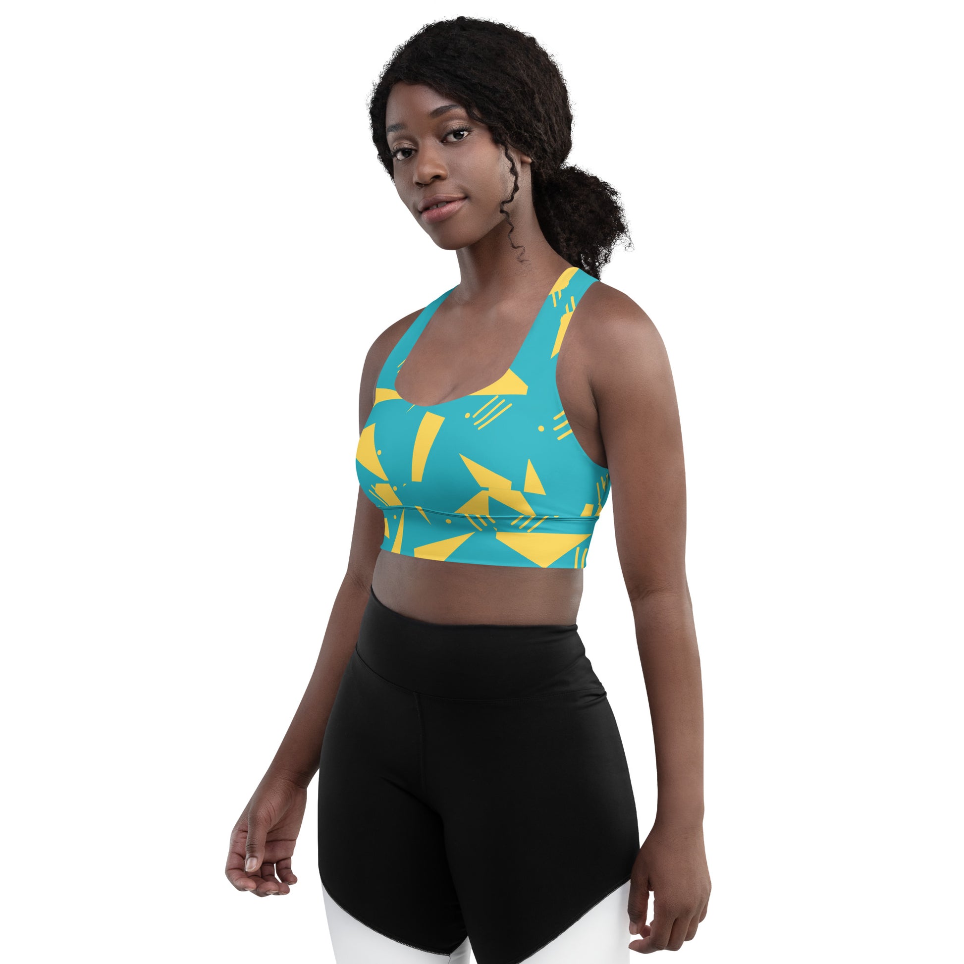 Women's Longline Sports Bra Triangles - FLAKOUT