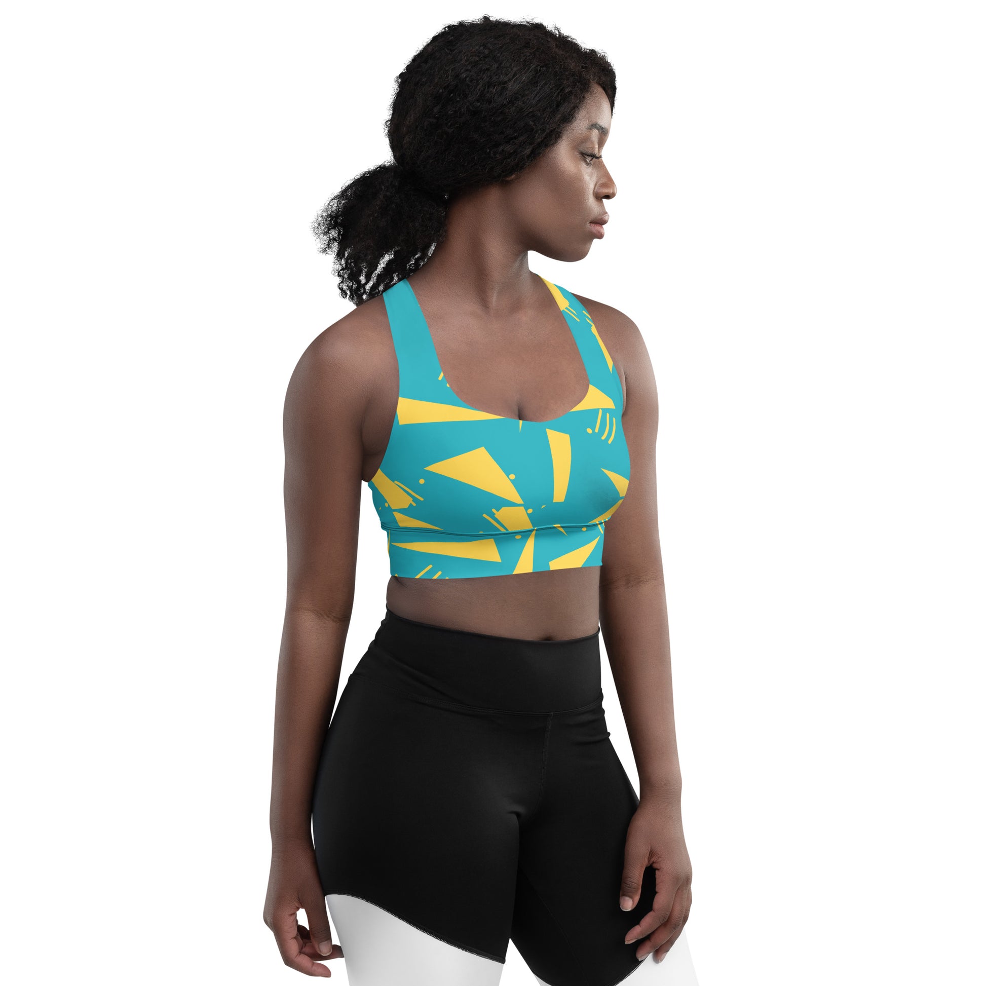 Women's Longline Sports Bra Triangles - FLAKOUT