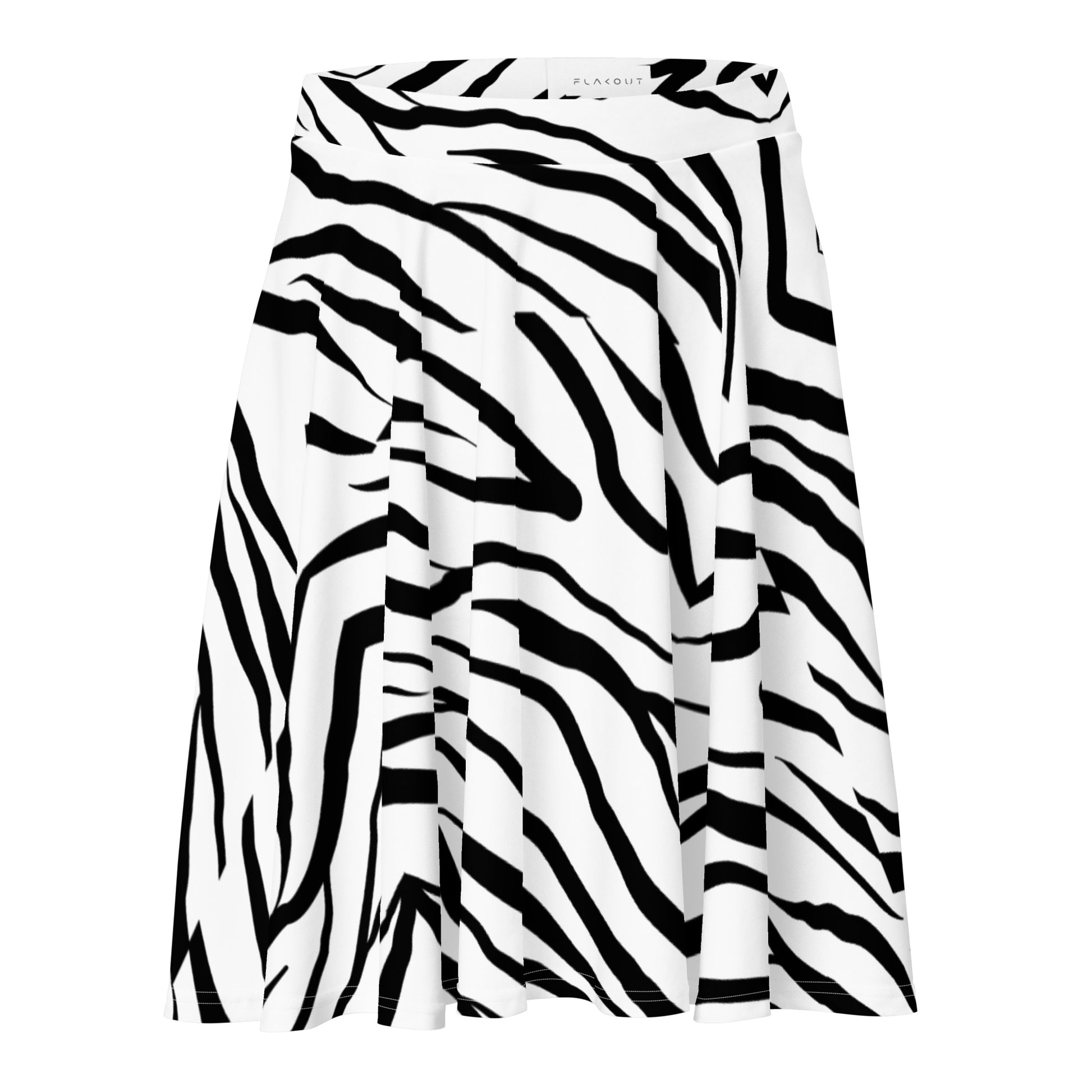 Striped Zebra Vibrance Women's Skater Skirt - FLAKOUT